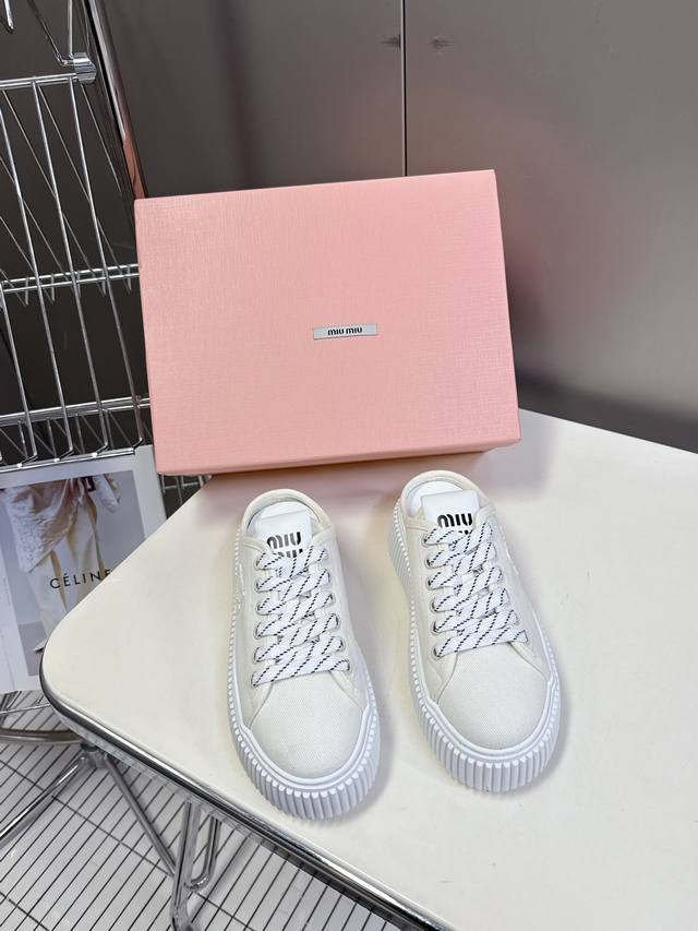 Miumiu Miu Miu Spring/Summer Runway Cookie Shoes, Thick-Soled Shoes, Sneakers Mi