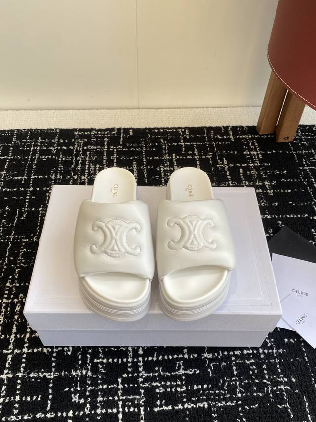 Authentic Celine 25Ss Spring/Summer New Arrival Roman Thick-Soled Arc De Triomph