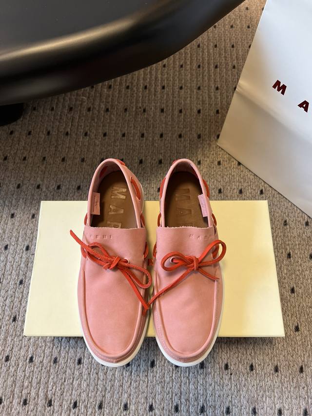 Men's +10 Marn* 25Ss New Loafer | Red Bean From The South Marni's Spring Collect