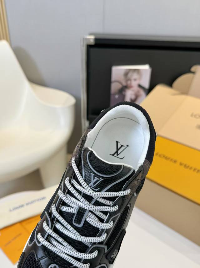 Lv Couple's Matching Sneakers, Now Available On Official Website Fabric, Made Wi