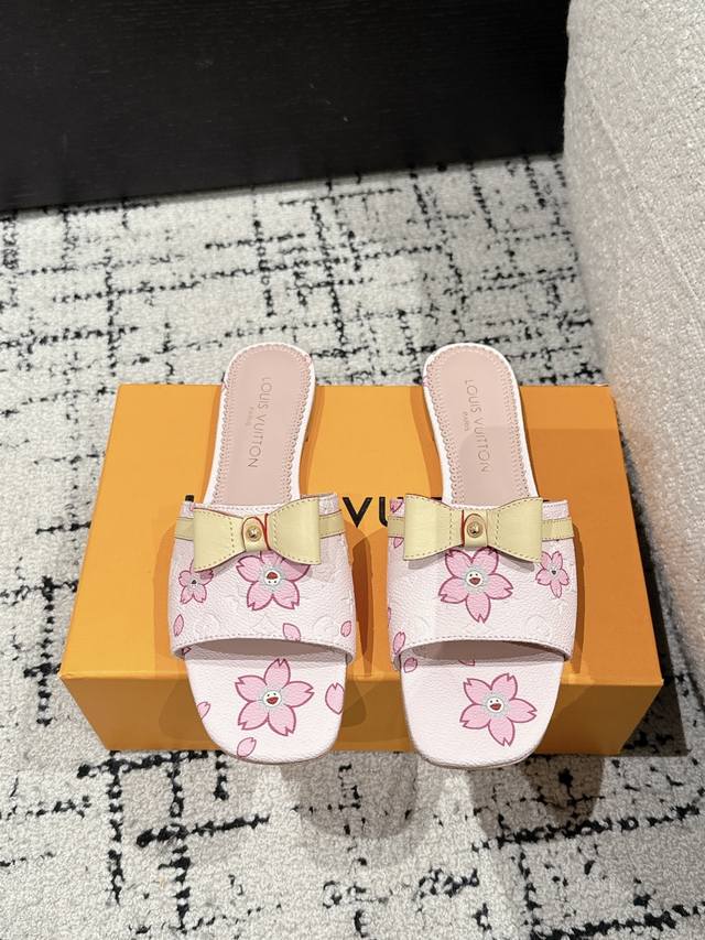 Takashi Murakami X Louis Vuitton 25 6Am Square-Toe Open-Toe Flip-Flops It's Hard