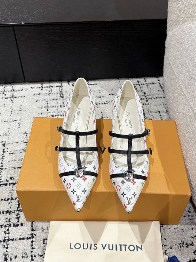 Top-Tier Version Louis Vuitton 25 Spring/Summer Pointed-Toe High Heels Eagle-Bea