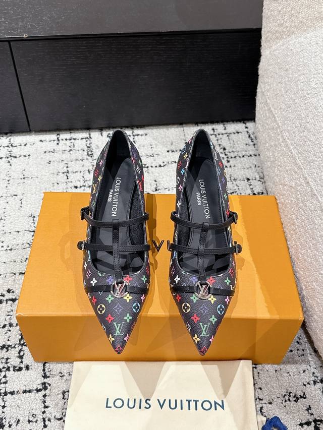 Top-Tier Version Louis Vuitton 25 Spring/Summer Pointed-Toe High Heels Eagle-Bea
