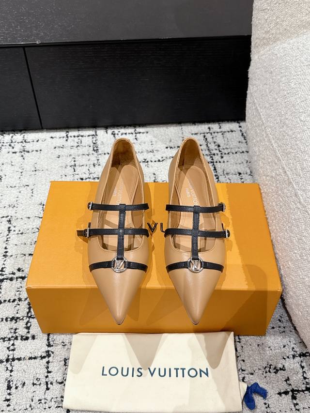 Top-Tier Version Louis Vuitton 25 Spring/Summer Pointed-Toe High Heels Eagle-Bea