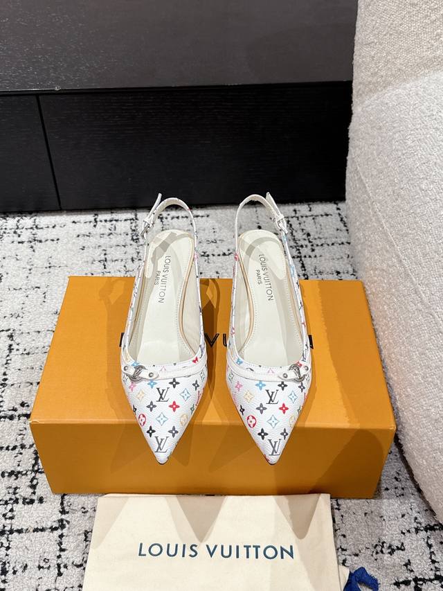 Top-Tier Version Louis Vuitton 25 Spring/Summer Pointed-Toe High Heels Eagle-Bea