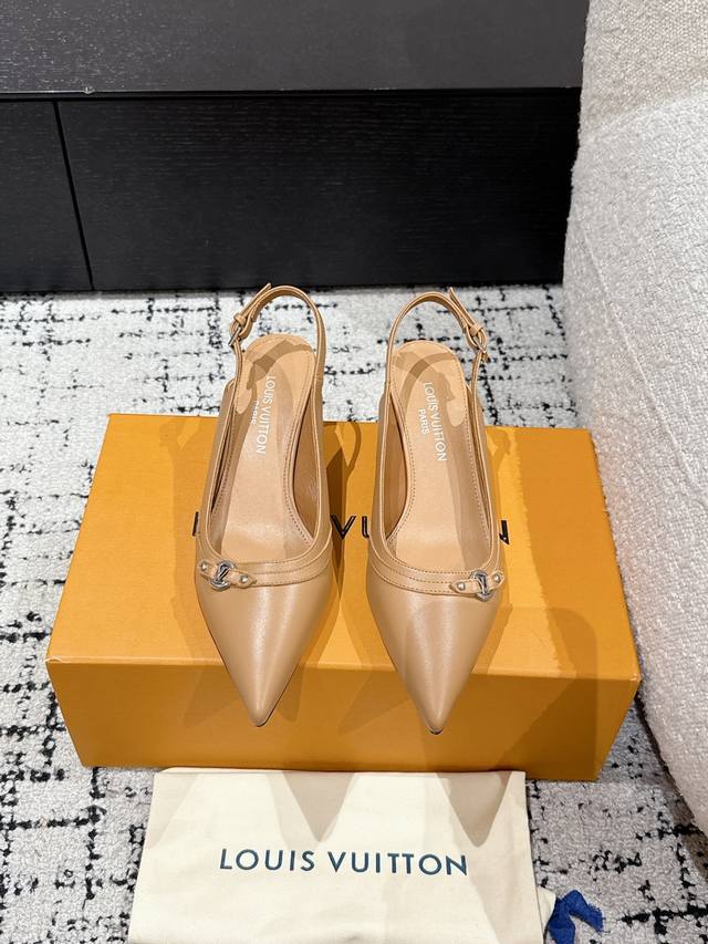 Top-Tier Version Louis Vuitton 25 Spring/Summer Pointed-Toe High Heels Eagle-Bea