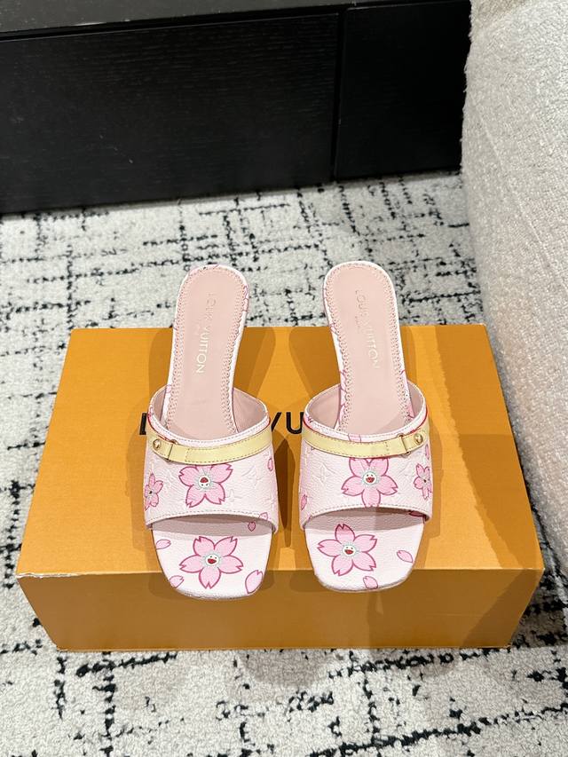 Takashi Murakami X Louis Vuitton 25 6Am Square-Toe Open-Toe Sandal It's Hard Not