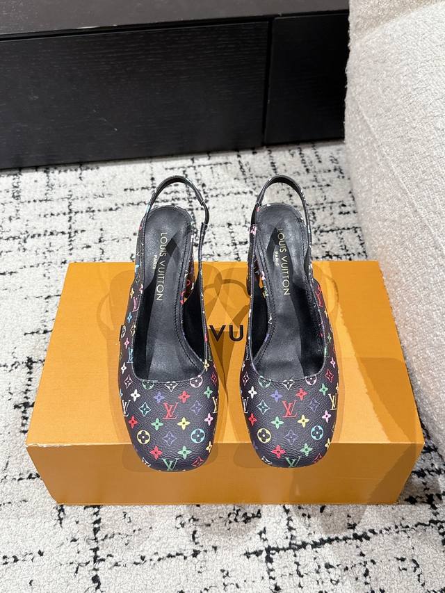 Louis Vuitton 25 Swing Latest Chunky Heel Mary Jane Sandals Simple And Elegant,