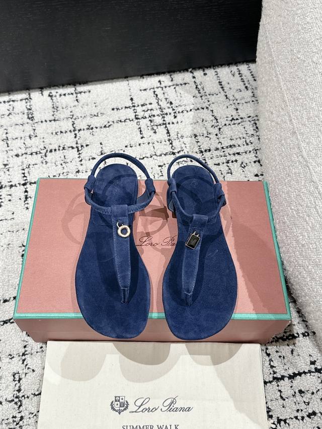 Top-Tier Version, Premium Quality Loro Piana L New British-Style Thong Sandals,