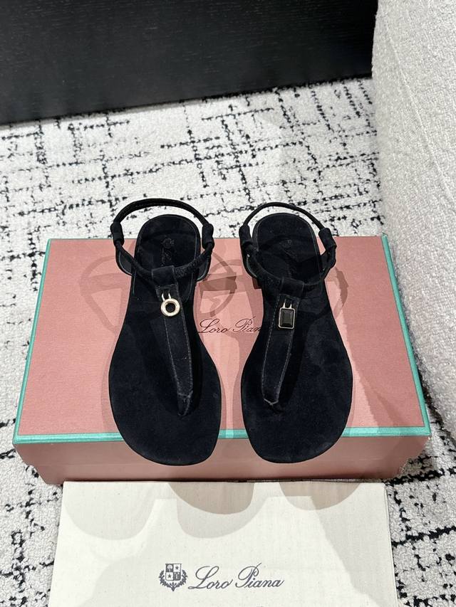 Top-Tier Version, Premium Quality Loro Piana L New British-Style Thong Sandals,