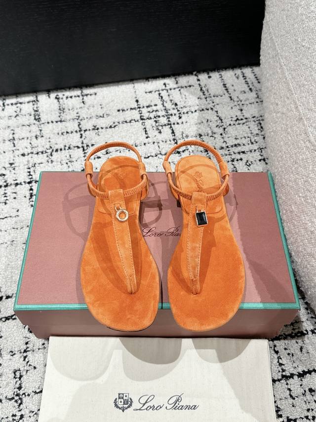 Top-Tier Version, Premium Quality Loro Piana L New British-Style Thong Sandals,