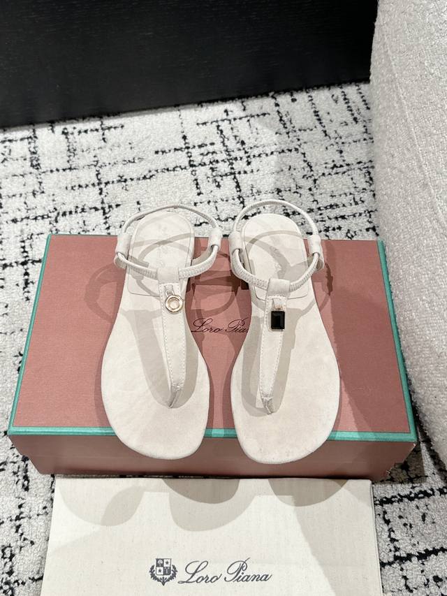 Top-Tier Version, Premium Quality Loro Piana L New British-Style Thong Sandals,