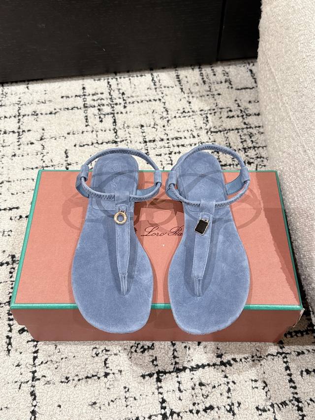 Top-Tier Version, Premium Quality Loro Piana L New British-Style Thong Sandals,