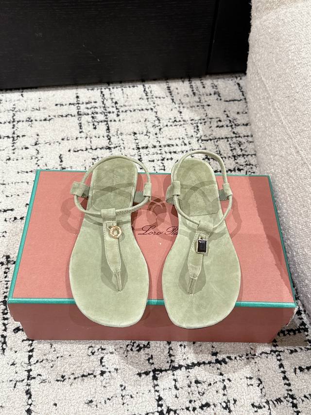 Top-Tier Version, Premium Quality Loro Piana L New British-Style Thong Sandals,