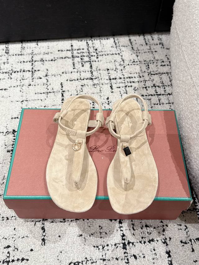Top-Tier Version, Premium Quality Loro Piana L New British-Style Thong Sandals,