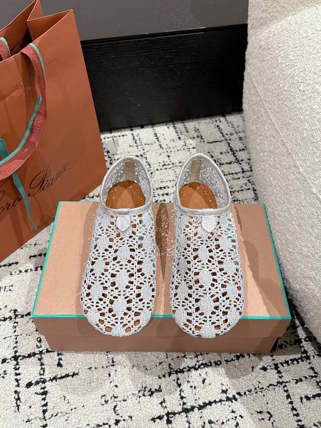 Loro Piana L Latest Knitted Mesh Flat Ballet Shoes Faithfully Replicated From Th