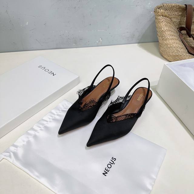 High-Quality Factory-Direct! Neous25 Spring/Summer Genuine Silk Satin Lace-Trim