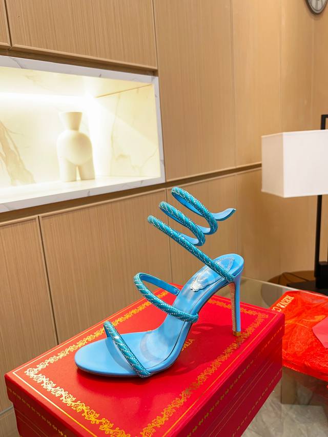 Rene Caovilla Rene Caovilla Rc Snake-Wrapped Viral Fairy Sandals Series,Seductiv