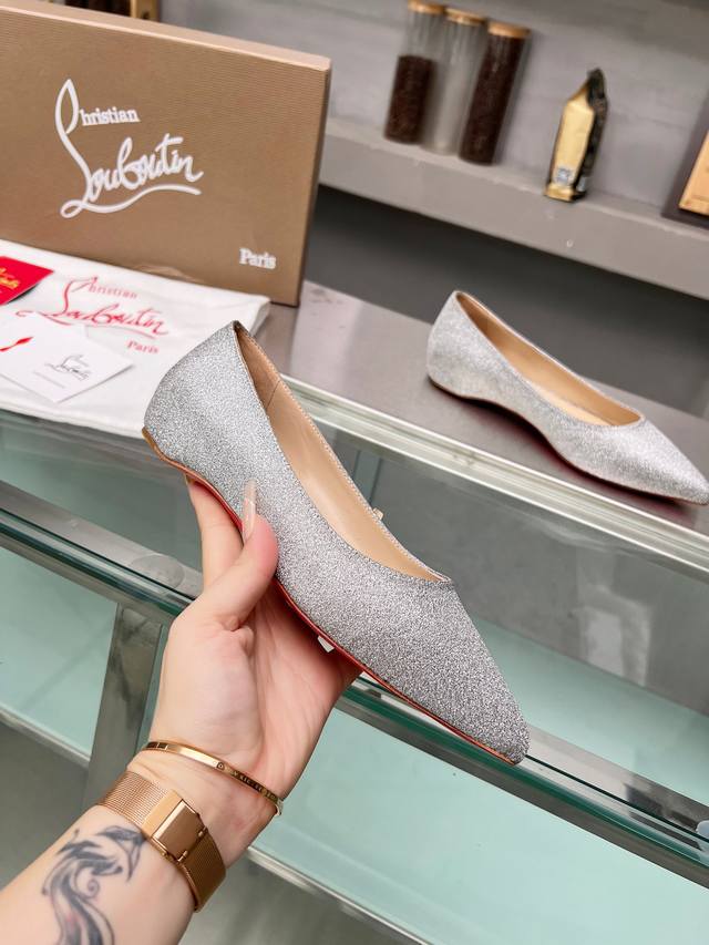 Christianlouboutin Road Platinum Cl Red Sole Shoes