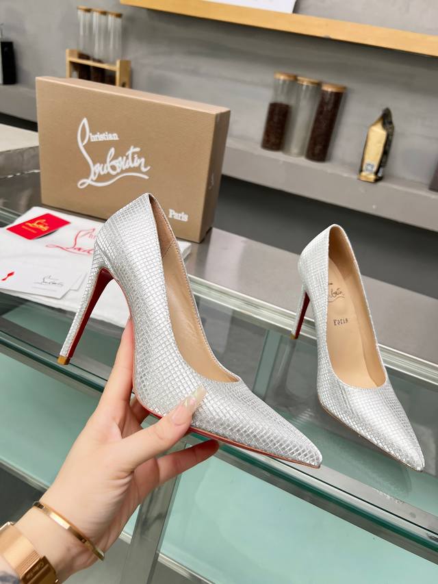 Christianlouboutin Road Platinum Cl Red Sole Shoes