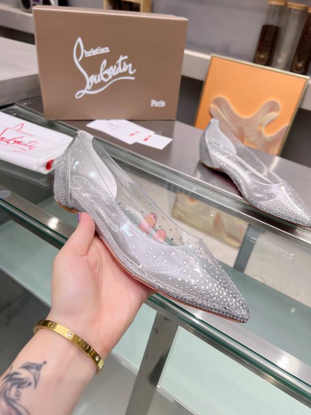 Christianlouboutin Road Platinum Cl Red Sole Shoes