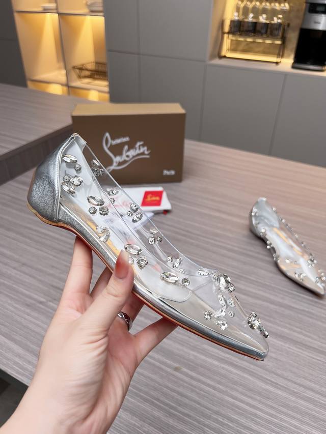 Christianlouboutin Road Platinum Cl Red Sole Shoes