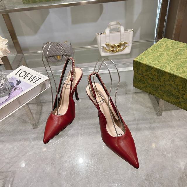 Burgundy Sheepskin 35-41 This Gucci Signoria Series Low-Cut Shoe Is Named After