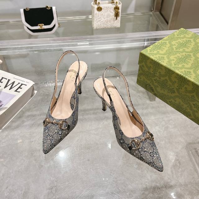 6A Blue G 35-42 This Shoe Is Adorned With Dazzling Multi-Faceted Crystals, Infus