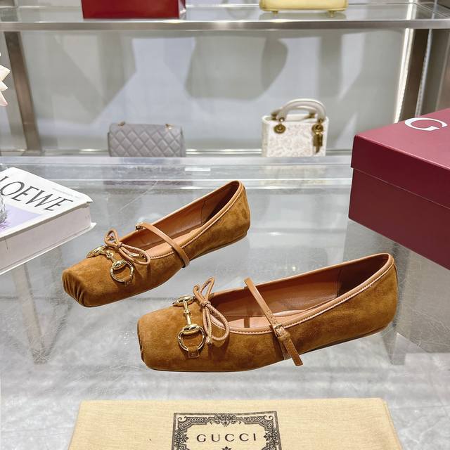 9099-10 Brown 35-42 This Horsebit Ballet Flat Features A Square Toe Design And E