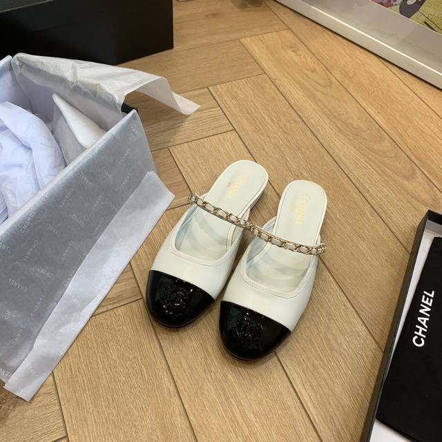 24Ss Summer New Arrival Chane* Mini Chanel-Style Half-Slip-On The Half-Slip-On I