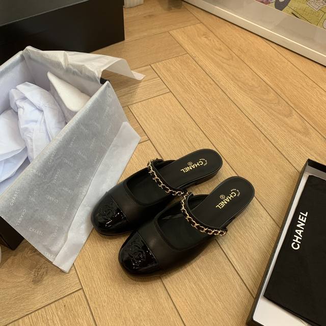 24Ss Summer New Arrival Chane* Mini Chanel-Style Half-Slip-On Half-Slip-Ons Are
