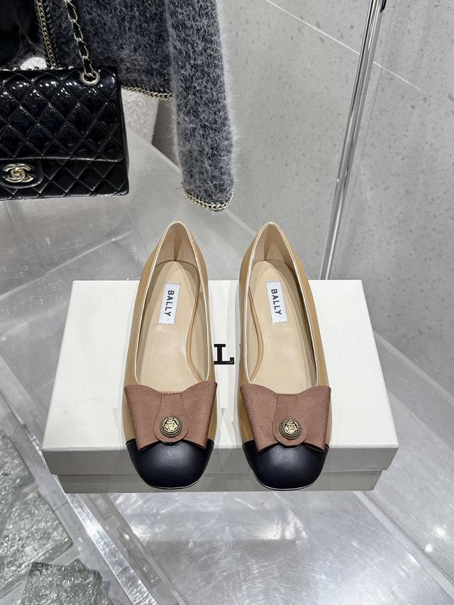 Top-Tier Version Bally 2025 Spring/Summer New Fashion Woven Ribbon Bow Buckle Th