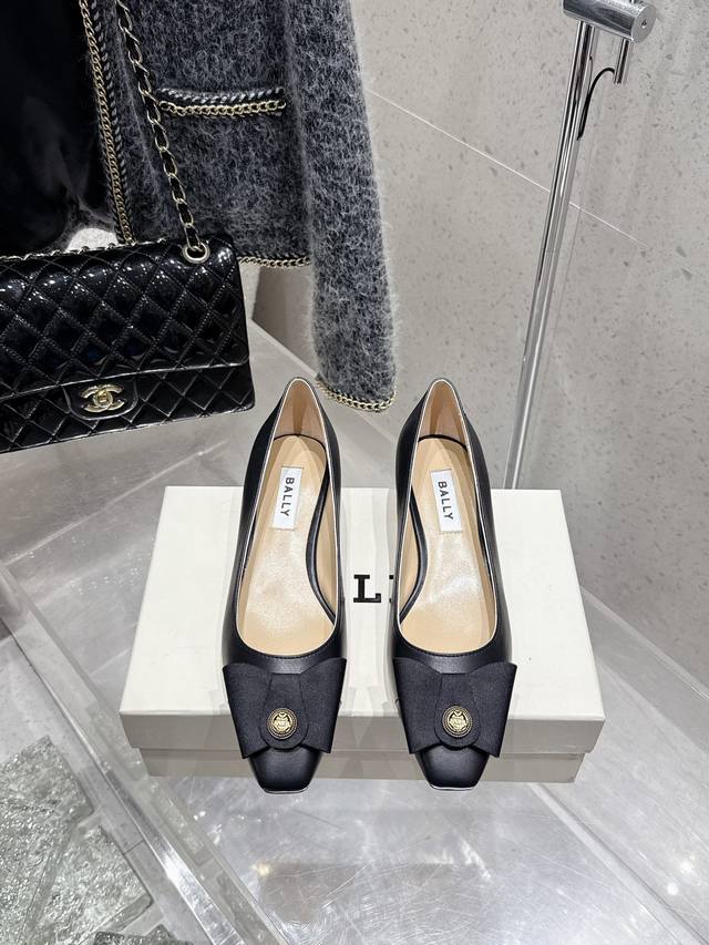 Top-Tier Version Bally 2025 Spring/Summer New Fashion Woven Ribbon Bow Buckle Th