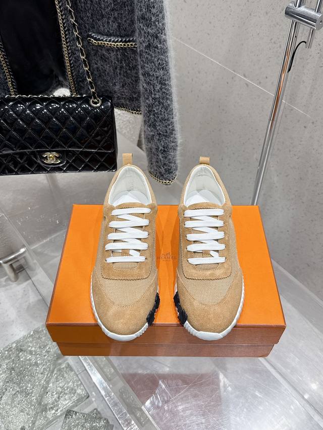 Premium Edition Couple's Style Men's Size 10 Hermes Bouncing Unisex Casual Sneak