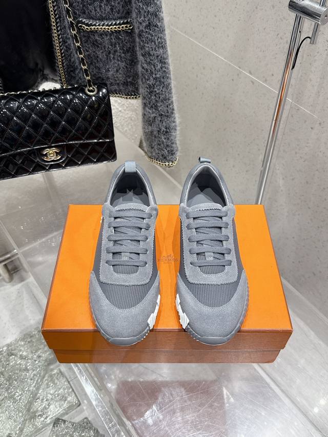 Premium Edition Couple's Style Men's Size 10 Hermes Bouncing Unisex Casual Sneak