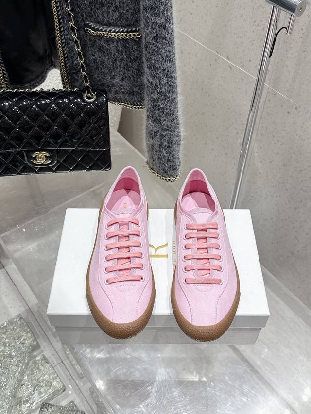 Therow 2025 Spring/Summer Minimalist Canvas Low-Top Casual Shoes These Low-Top S