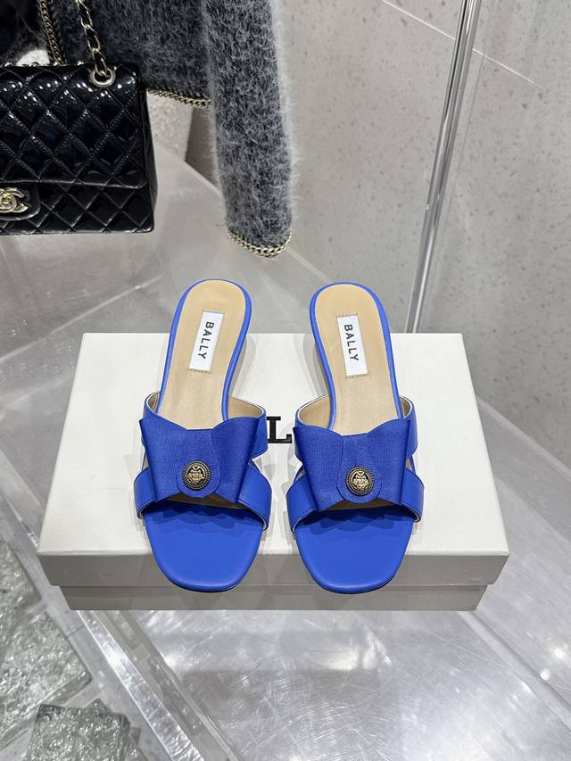 Top-Tier Version Bally 2025 Spring/Summer New Fashion Woven Ribbon Bow Buckle Th