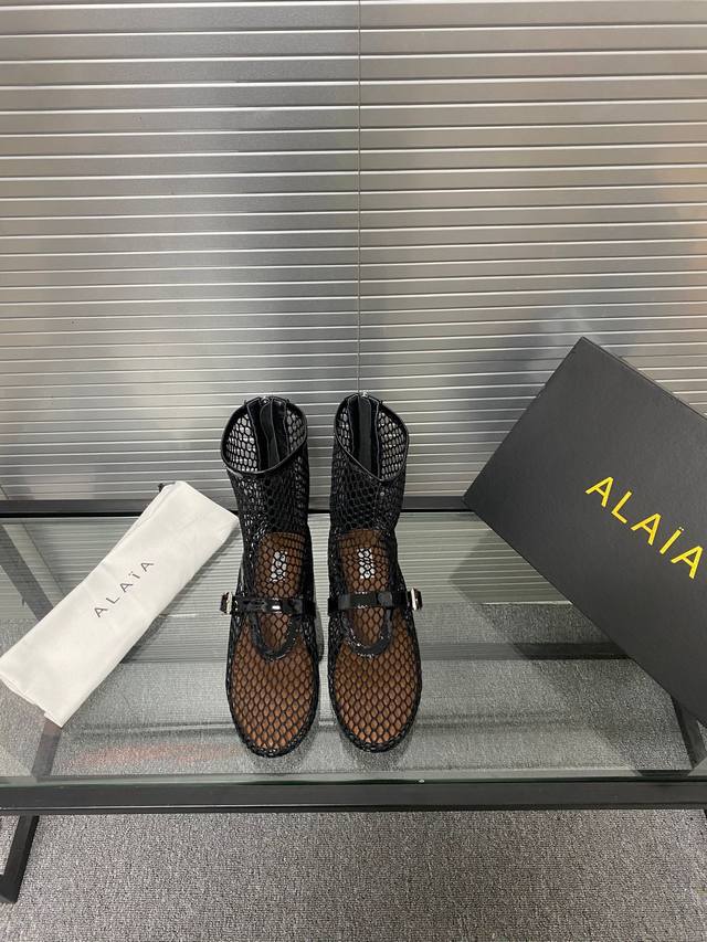 Alaia Summer New Arrival Flat Mesh Boots Authentic Purchase From The French Luxu