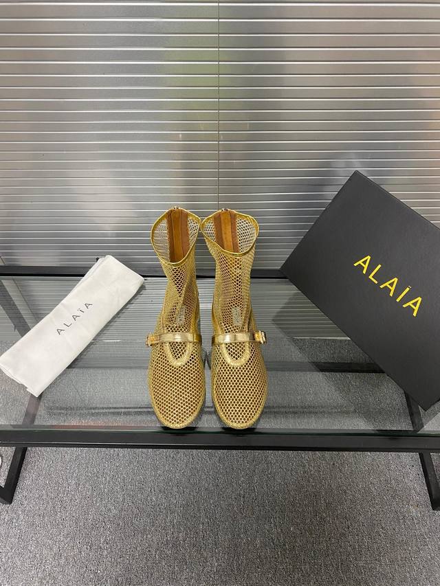 Alaia Summer New Flat Mesh Boots, , Authentic Purchase From The French Luxury Br