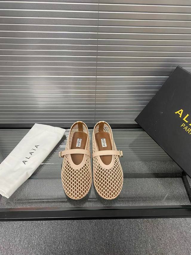 Mesh Design!!! Alaia Runway-Inspired Flat Ballet Flats! Sweet And Edgy Ballet St