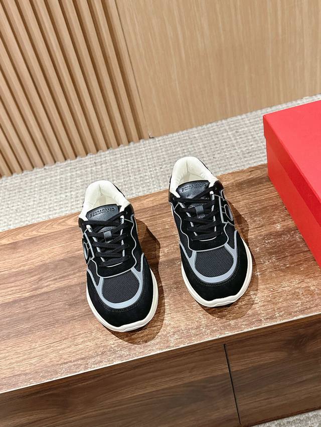 Men's Sizes Only # Ferragamo New Arrival Thick-Soled Casual Sneakers This Urban-