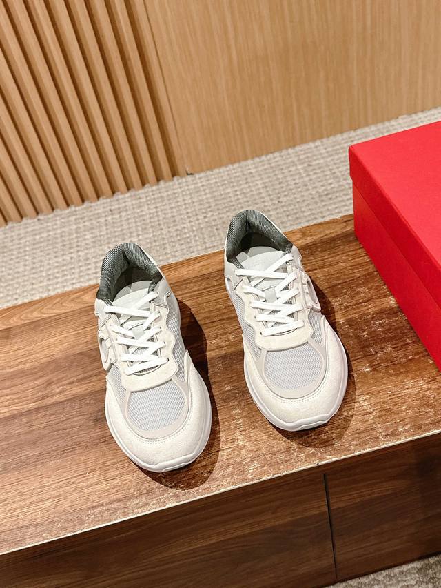Men's Sizes Only # Ferragamo New Thick-Soled Casual Sneakers This Urban-Style Ca