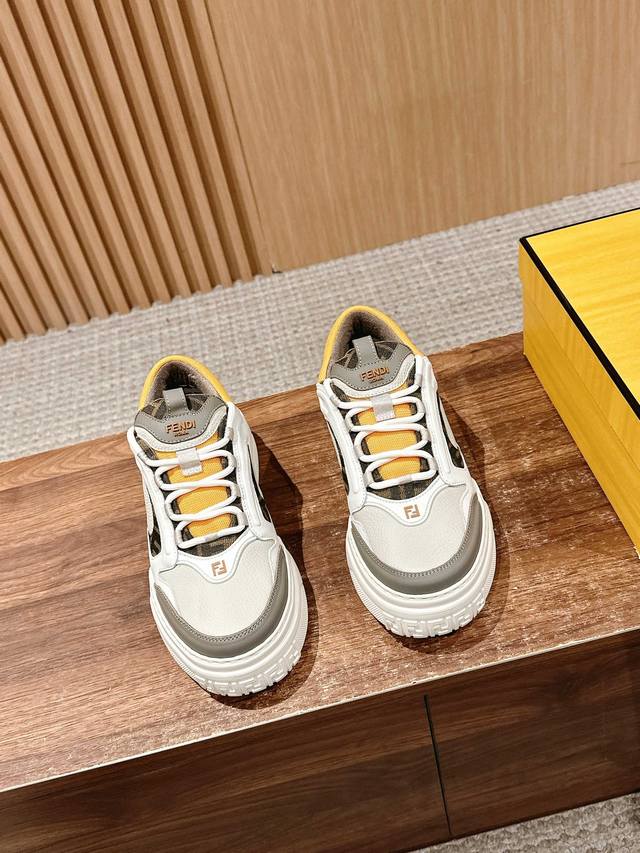 Men's Sizes Only # Fendi Spring/Summer New Shoe Style. Features A Lace-Up Design