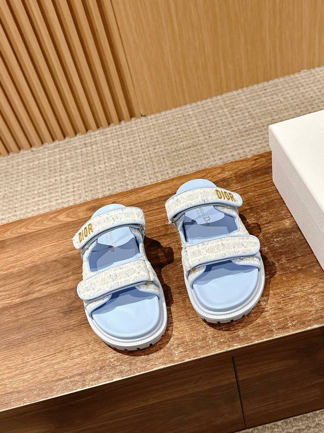 Dior's Latest Trendy Sandals, Classic Upgraded Magic Tape Sandals, Authentic Rep