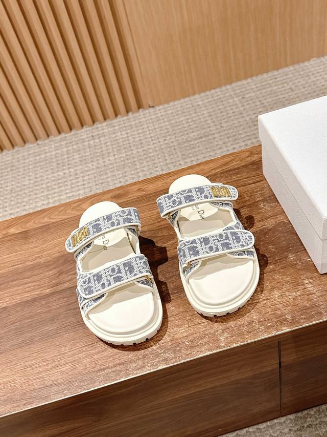 Dior's Latest Trendy Sandals, Classic Upgraded Magic Tape Sandals, Authentic Rep