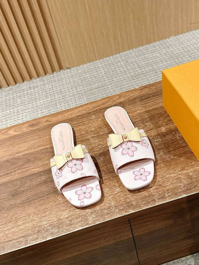 Donkey Brand New Denim Jeans Series Small Butterfly Flat Sandals Printed Sandals