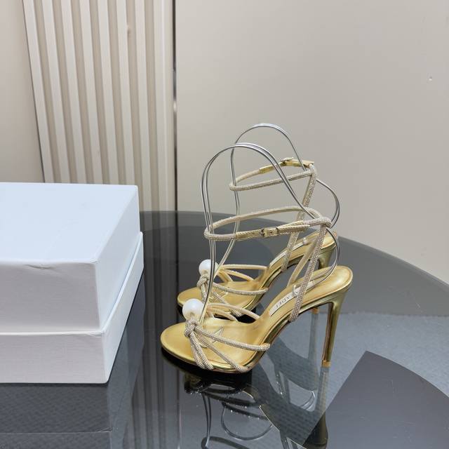 Factory Price Casadei 25Wf Spring/Summer New Arrival Pearl And Crystal High-Heel