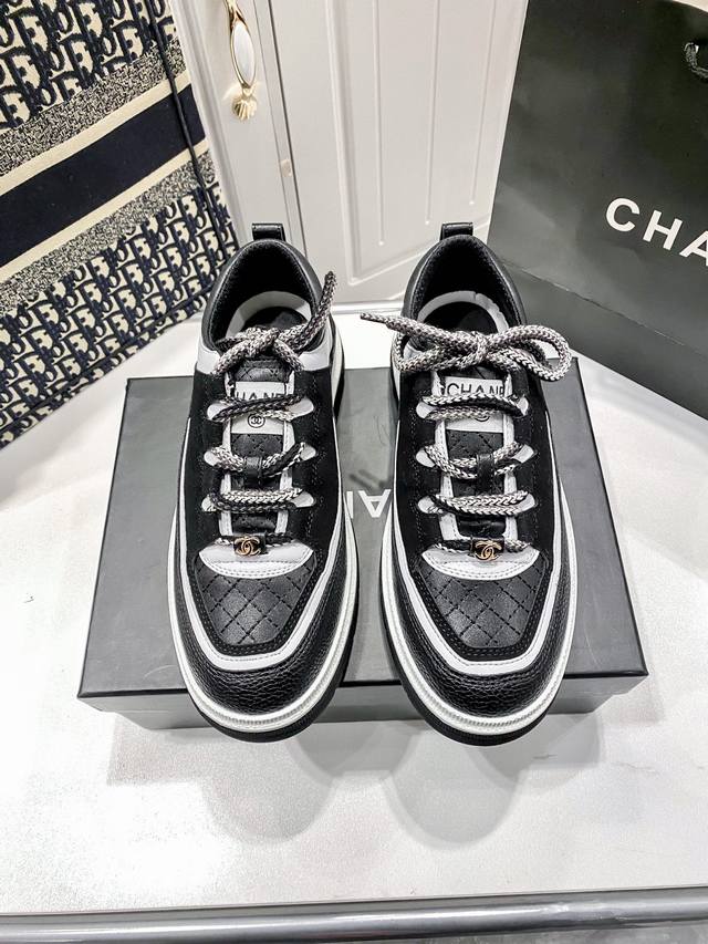 Orange Factory Price P Chanel Spring/Summer New Arrival Thick-Soled Sneakers Pan