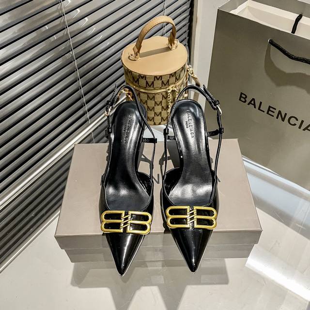 Orange Factory Price P Balenciaga Parisian New Metal Buckle Bb Buckle Pointed-To