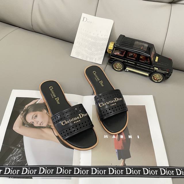 Orange Factory Price P Dior Spring/Summer New Arrival Lace-Up Flat Sandals, One-